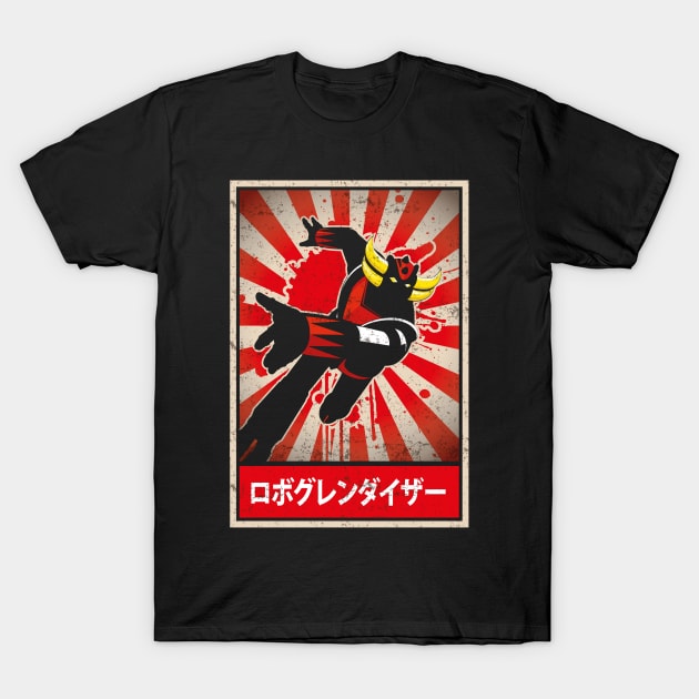 Goldrake Ufo Robot Mecha Manga T-Shirt by TEEWEB